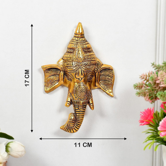 White Metal Ganesha Ganpati Showpiece Main Door Hangings for Home Décor Decoration and Gift Purpose