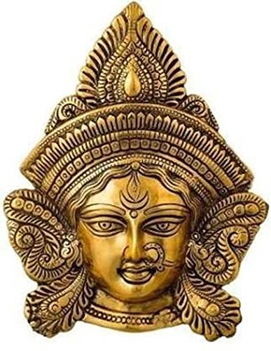 A durga face idol &Wall HangingAluminum( 12 x 4 x15 cm) Gold plated